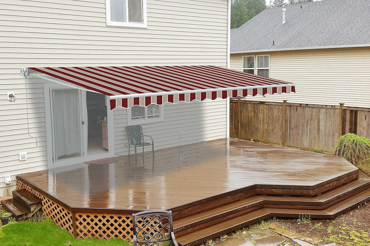 12x10 Feet Polyester Patio Awning Fabric Replacement Z2087