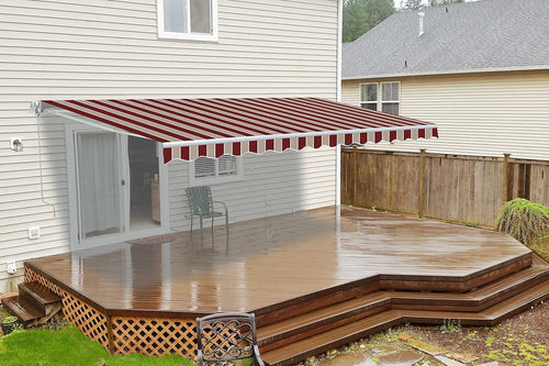 12x10 Feet Polyester Patio Awning Fabric Replacement Z2087