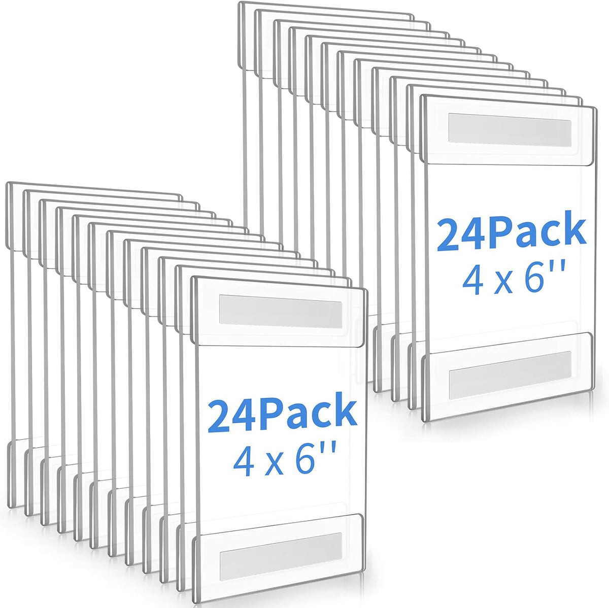 24 Pack Clear Acrylic Wall Mounted Sign Holder 5 x 7 Inch H90814