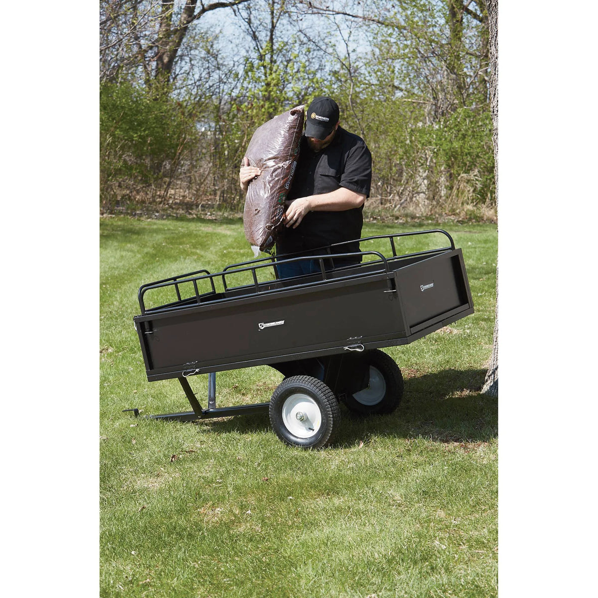 Steel Dump Cart 1,200-Lb. Capacity 17 Cu. ft. Q94322