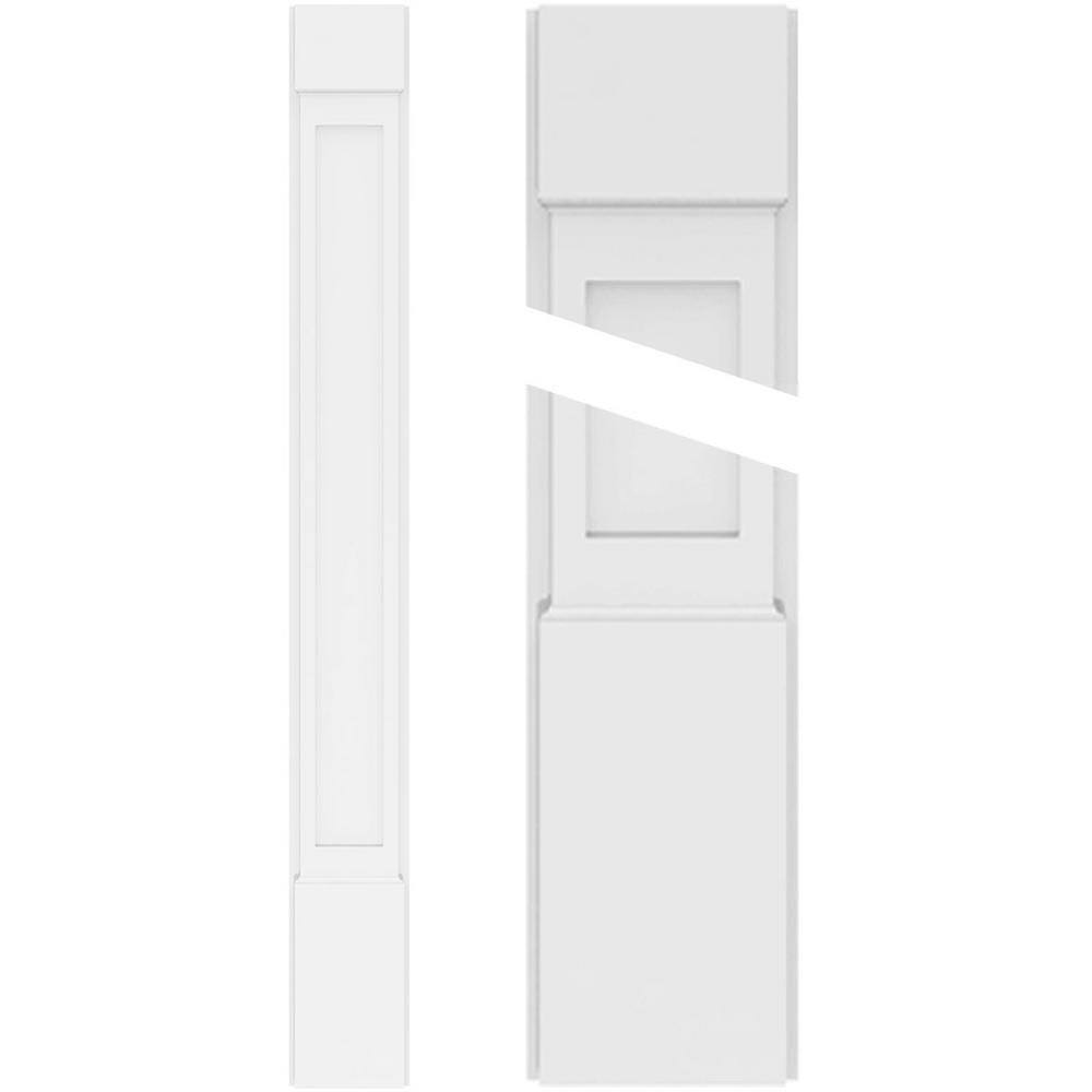 Flat Panel PVC Pilaster with Capital & Base (Pair) R634
