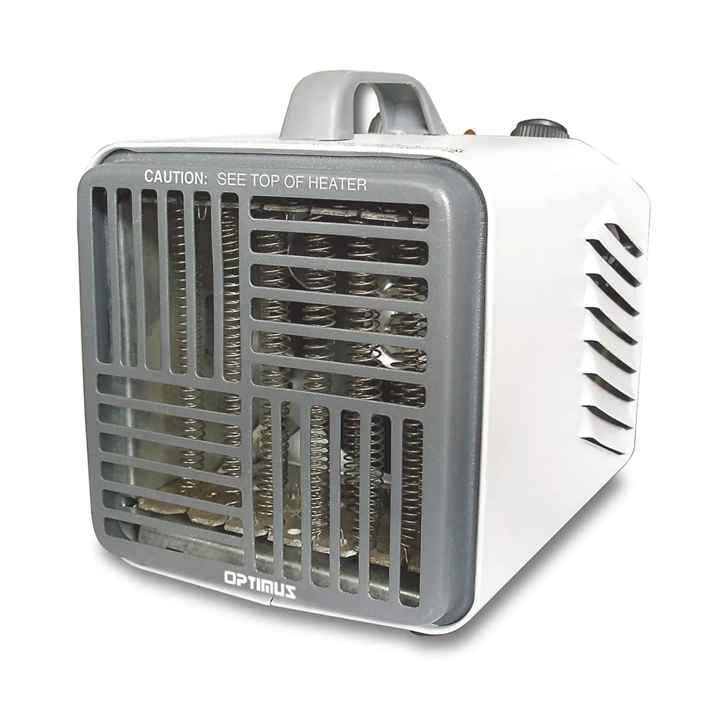 White Mini Compact Utility Personal Space Heater with Thermostat P871
