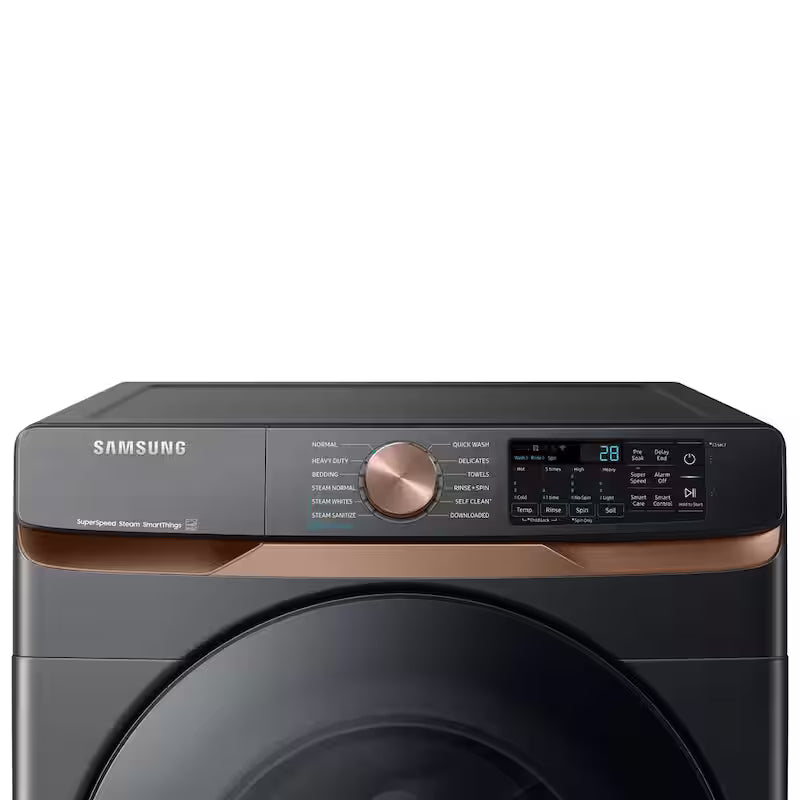 Extra Large Capacity Smart Front Load Washer in Brushed Black E294139