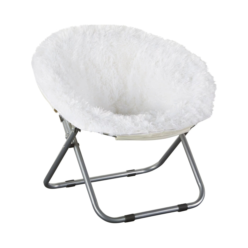 Plush Faux-Fur Kids Saucer Chair S635557