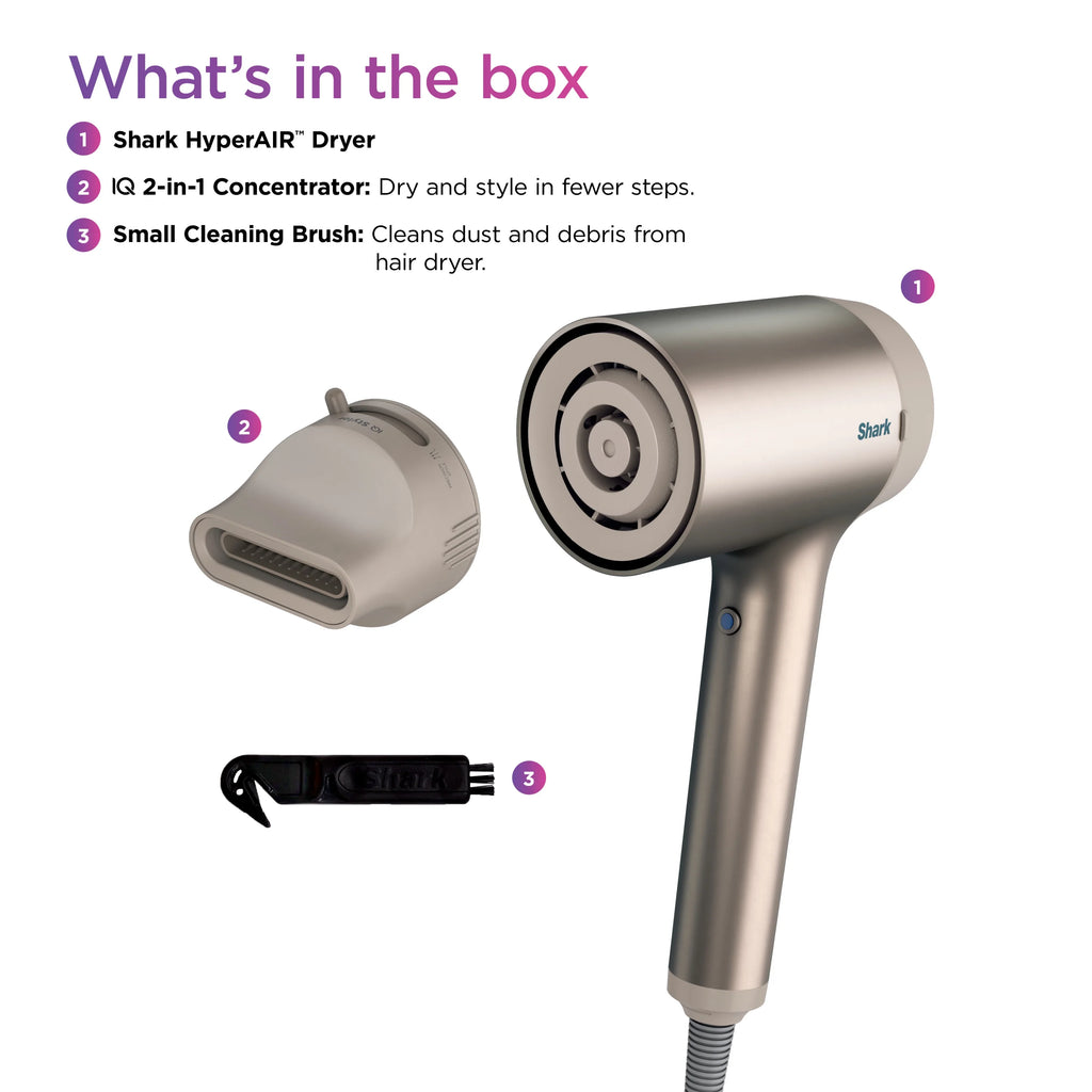 Fast-Drying Ionic Hair Blow Dryer with Concentrator Attachment T80999