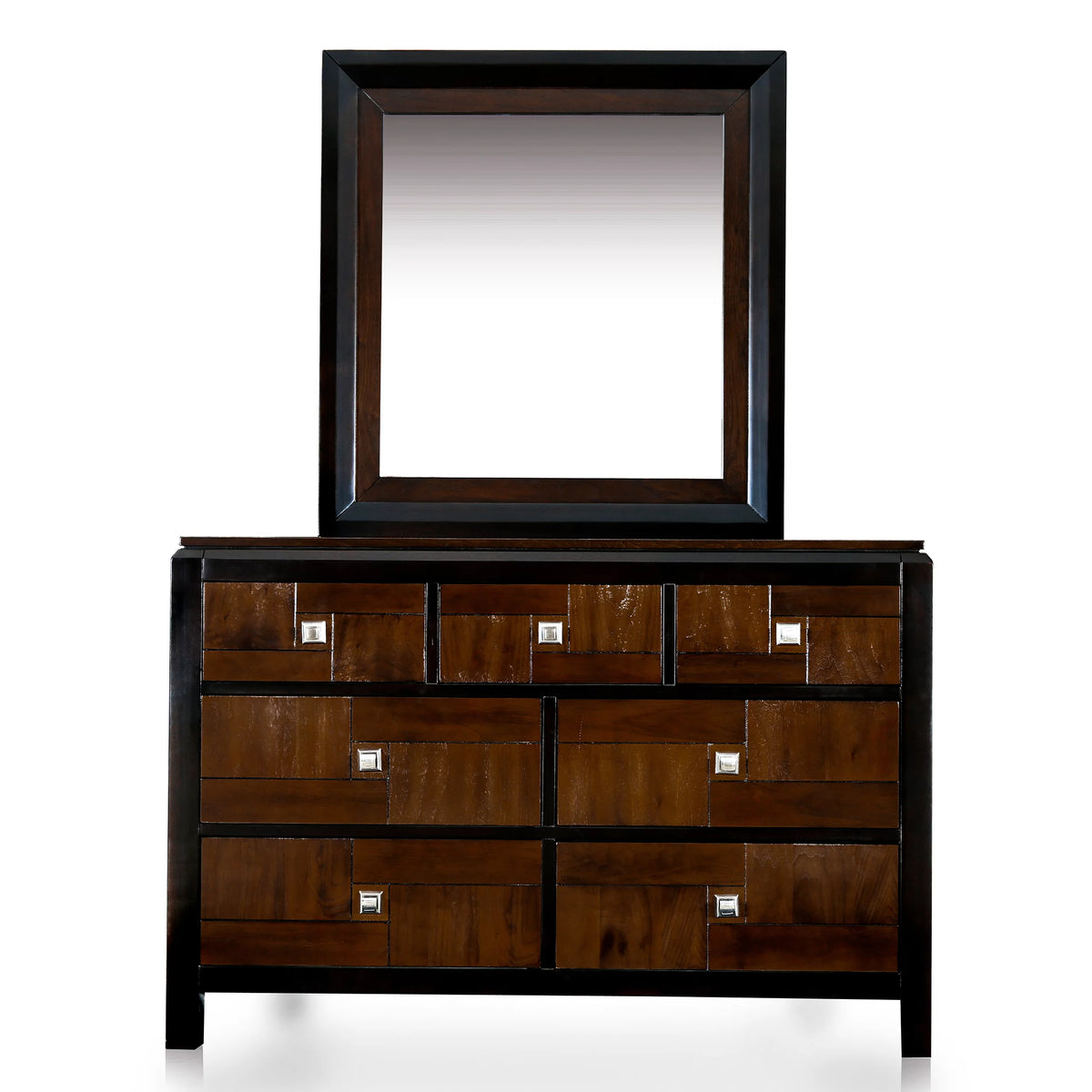 Multi-Tone Dresser And Mirror Set Q941038