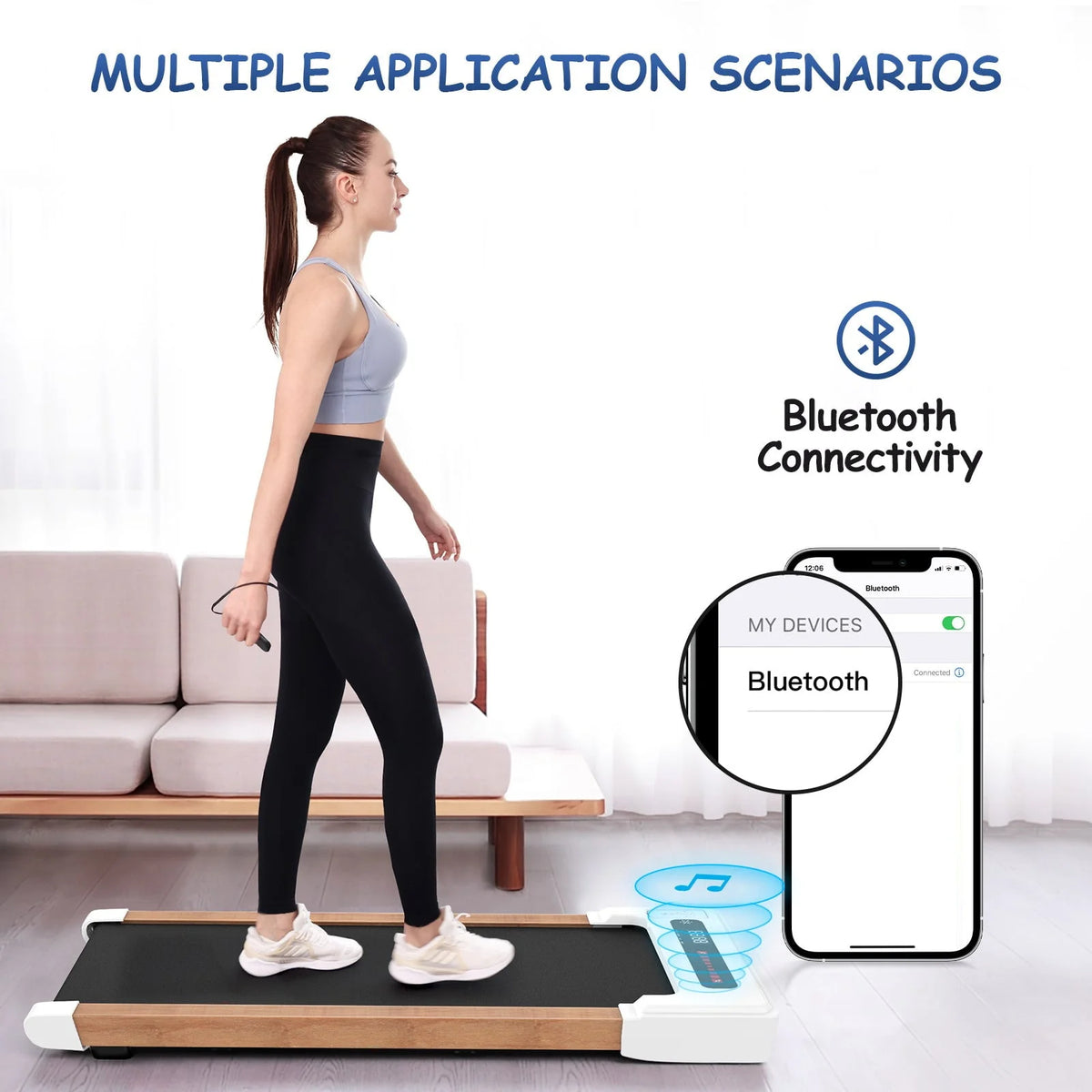 Walking Pad Treadmill 265 lbs Capacity with Remote Control T791