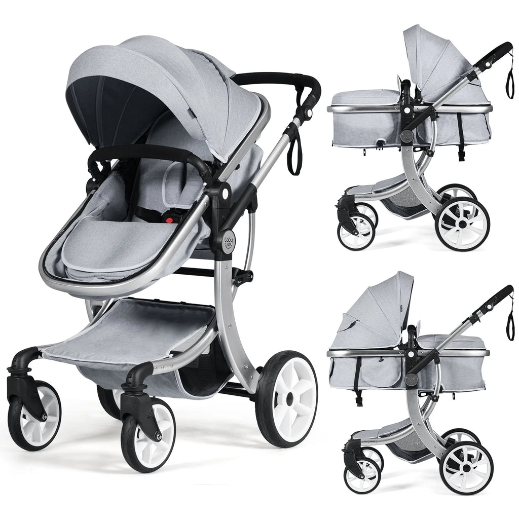 2-in-1 Baby Stroller with Reversible Seat Black S1922