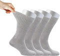 Women Loose Diabetic Crew Socks 4-Pair Super Soft Bamboo Viscose Seamless Toe Non-Binding Top U7593