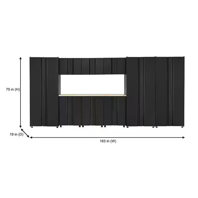 10-Piece Welded Steel Garage Storage System in Black N8820