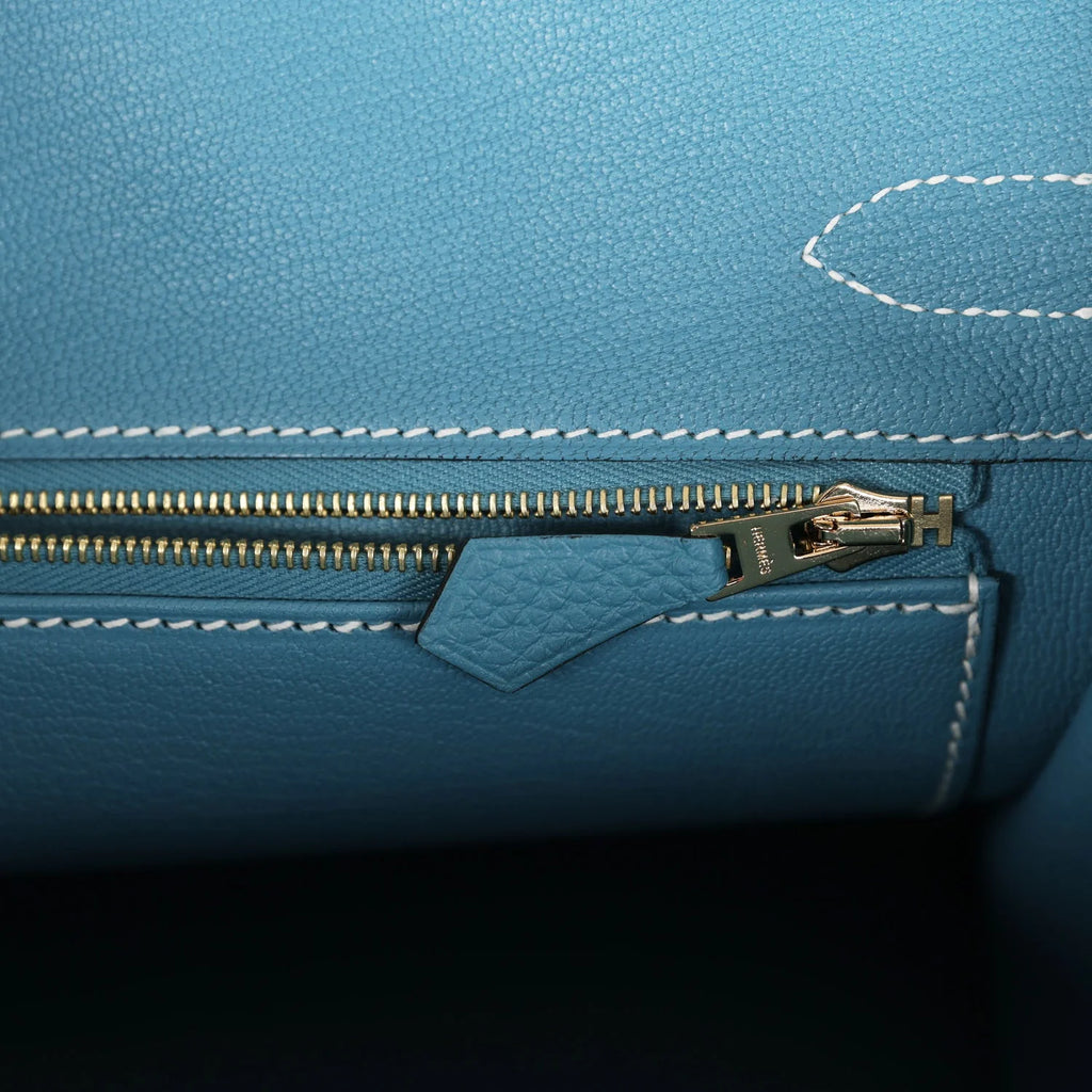 Blue Jean Togo Leather Bag C258448