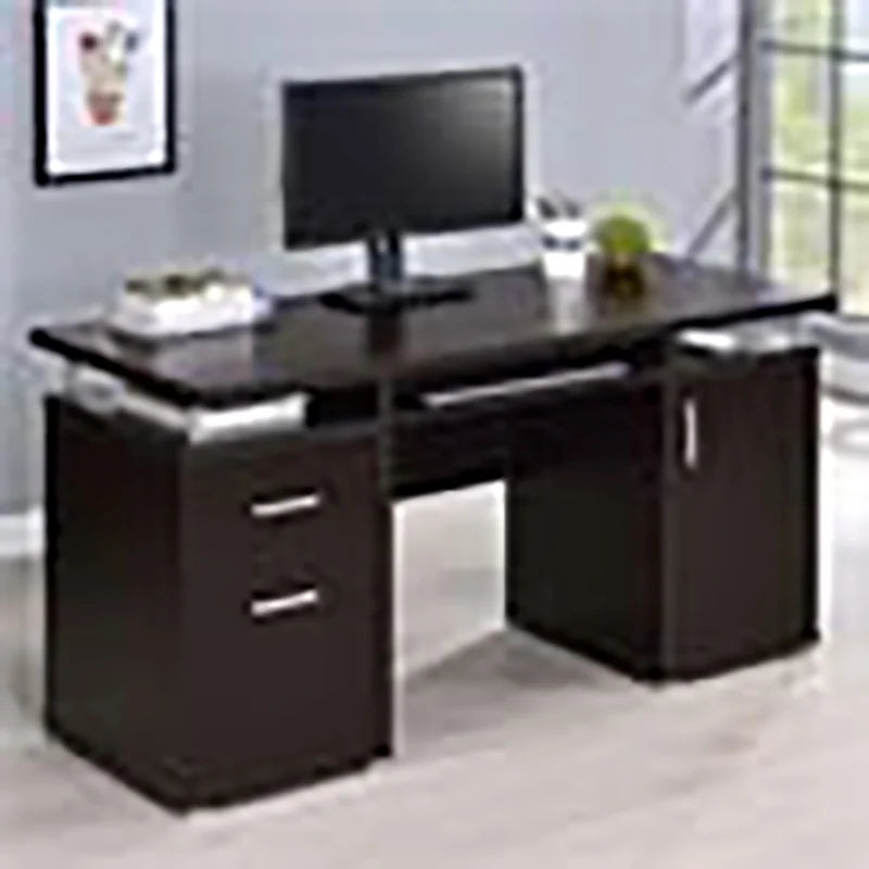 2-Drawer Contemporary Wood Computer Desk T4332