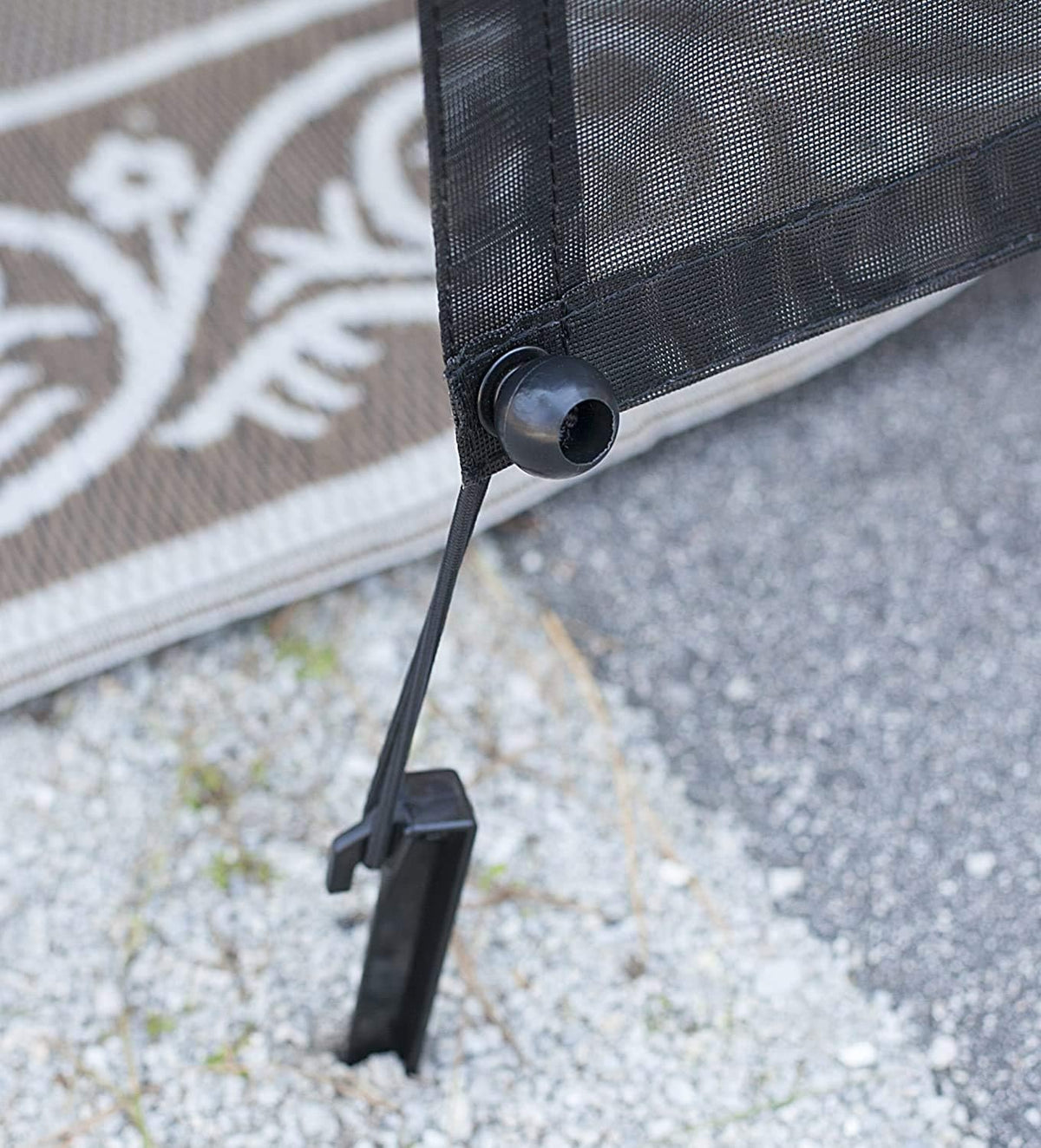 Black Mesh UV Blocker RV Awning Sun Shade Screen 15' x 9' H325360