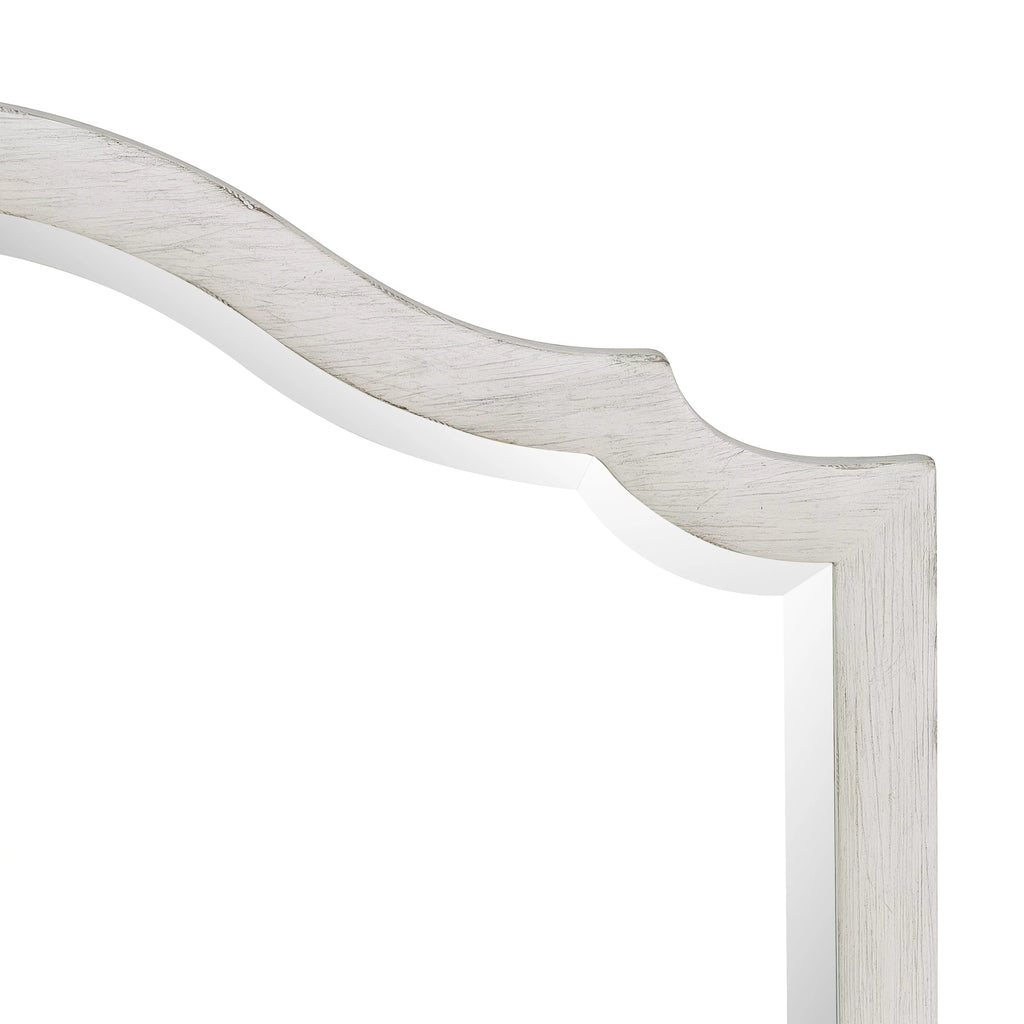 Shaped Wall Mirror in Driftwood White A33051