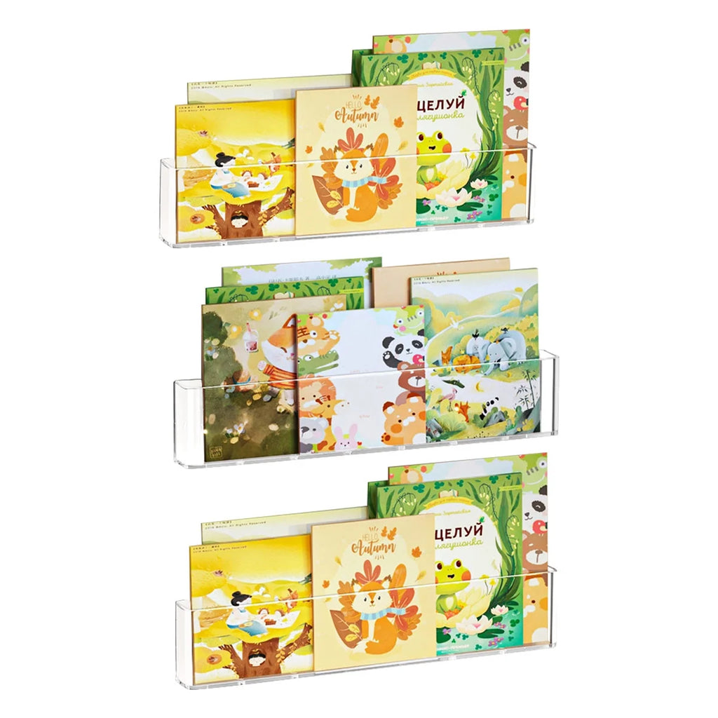 Clear Acrylic 3 Packs Hanging Wall Mounted Shelves Z8974