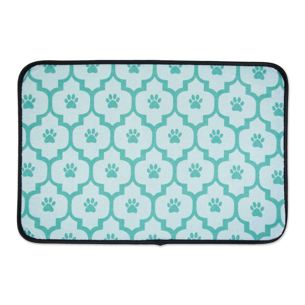 Off White Lattice Paw Pet Mat Q733742
