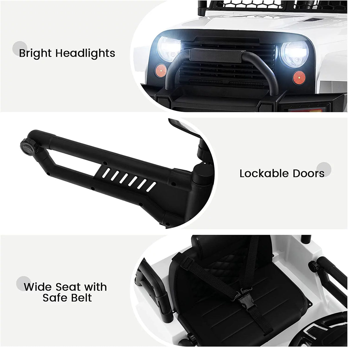 12V Electric Ride On Truck with Remote Control, White I76621