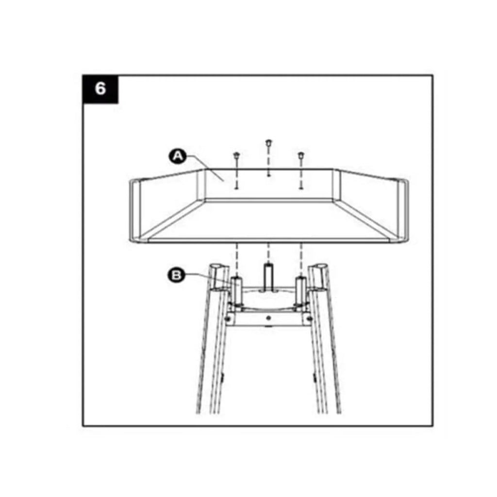 Table Top Glass Tube Patio Heater Heat Shield H3967