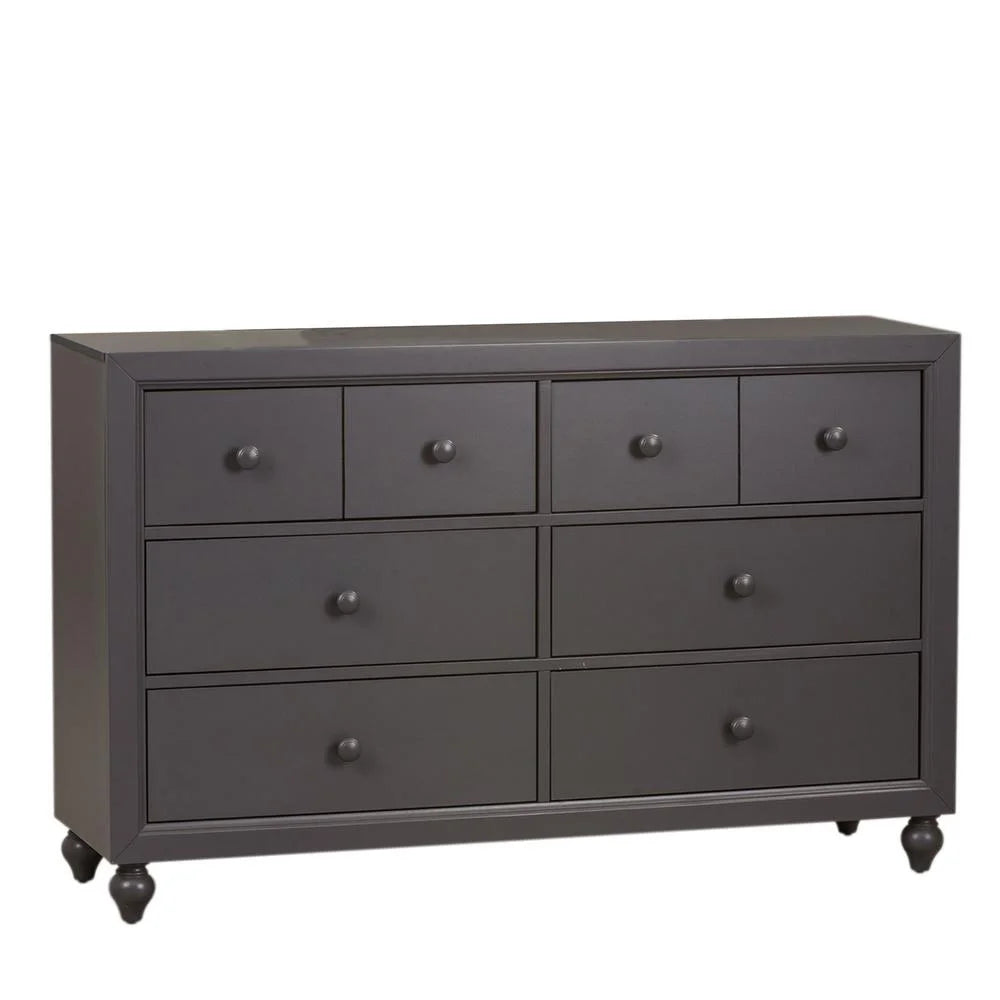 Dark Gray 6 Drawer Dresser R649326