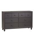 Dark Gray 6 Drawer Dresser R649326