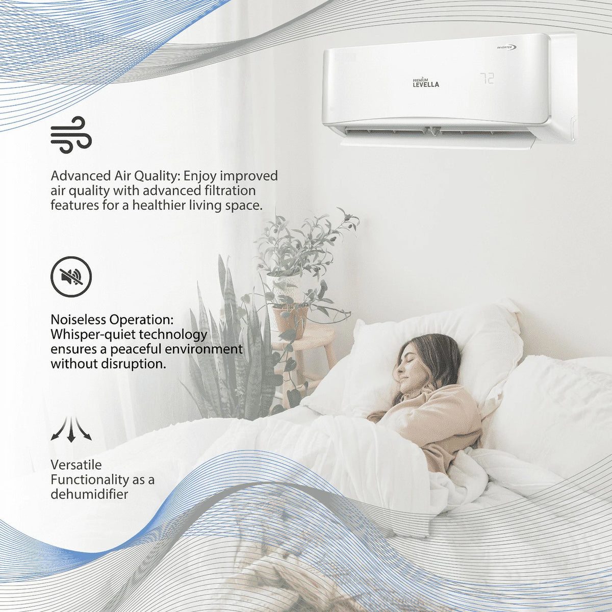 24000 Btu 18.5 SEER2 Inverter Mini Split Air Conditioner Heat Pump 220V Y237952