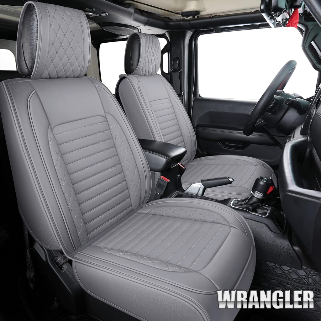 Waterproof Leather Front Car Seat Covers (2 PCS, Black) T319