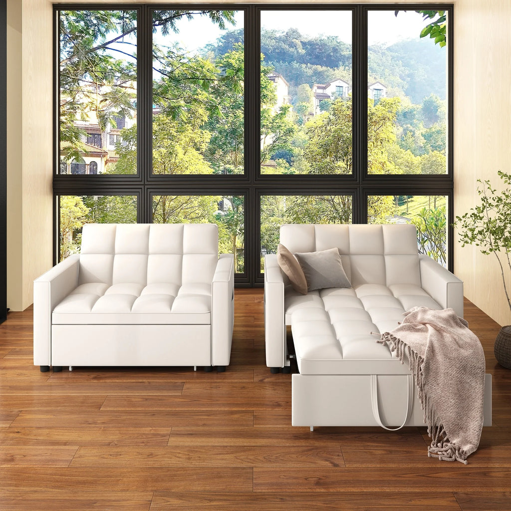 Off White Sleeper Sofa Couch Bed D648840