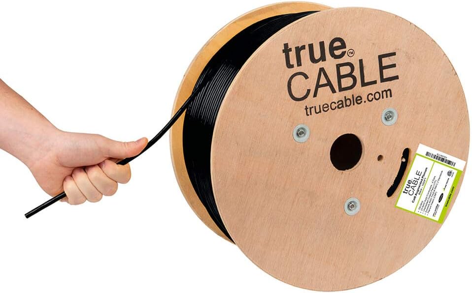 Pink 1000ft Cat6A Plenum Bare Copper Ethernet Cable S83044