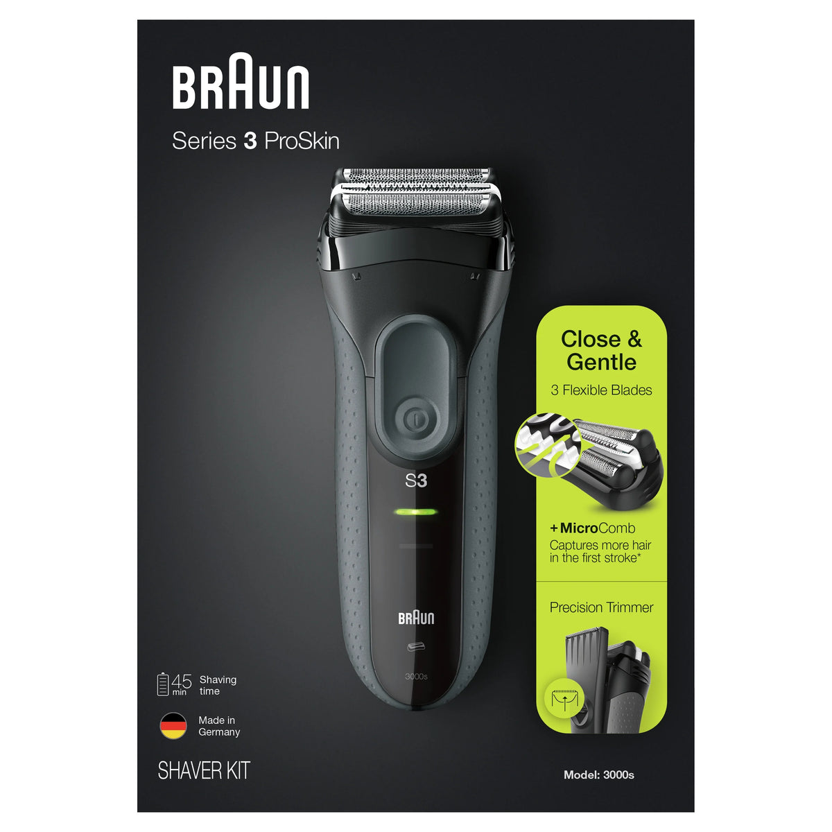 Black Rechargeable Electric Shaver M74046