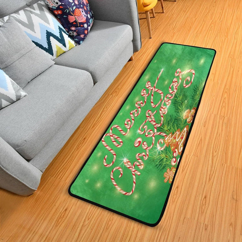 2'x6' Christmas Kitchen Runner Rug with Rubber Backing V4118