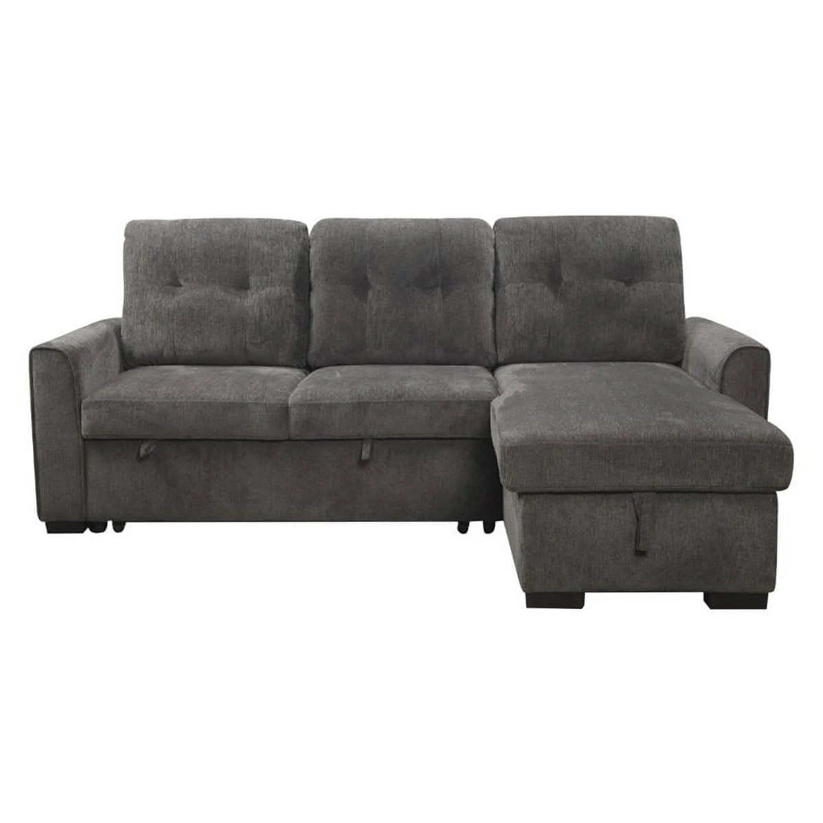 Dark Gray Chenille Reversible Sectional Z710029