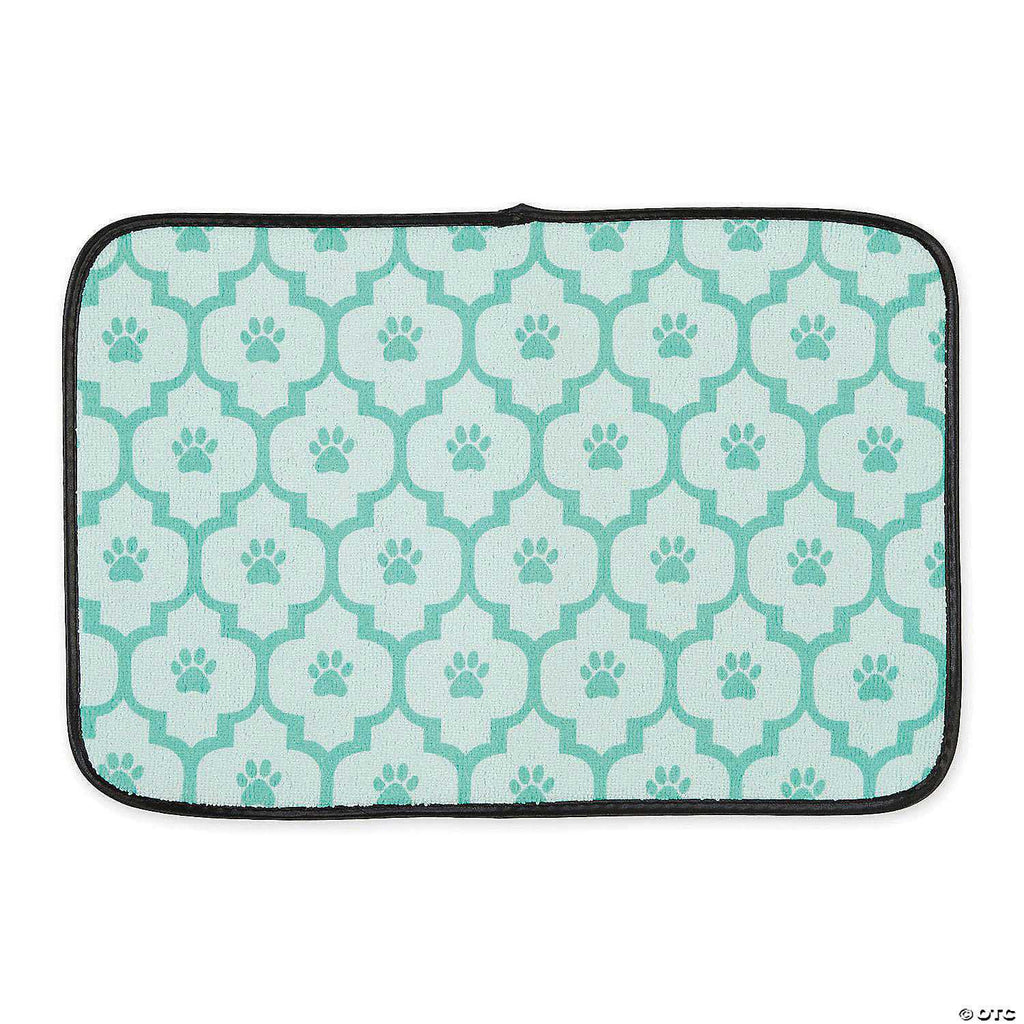 Off White Lattice Paw Pet Mat Q733742