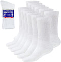 Loose Fit Non-Binding Cotton Crew Socks 6 Pairs K8683