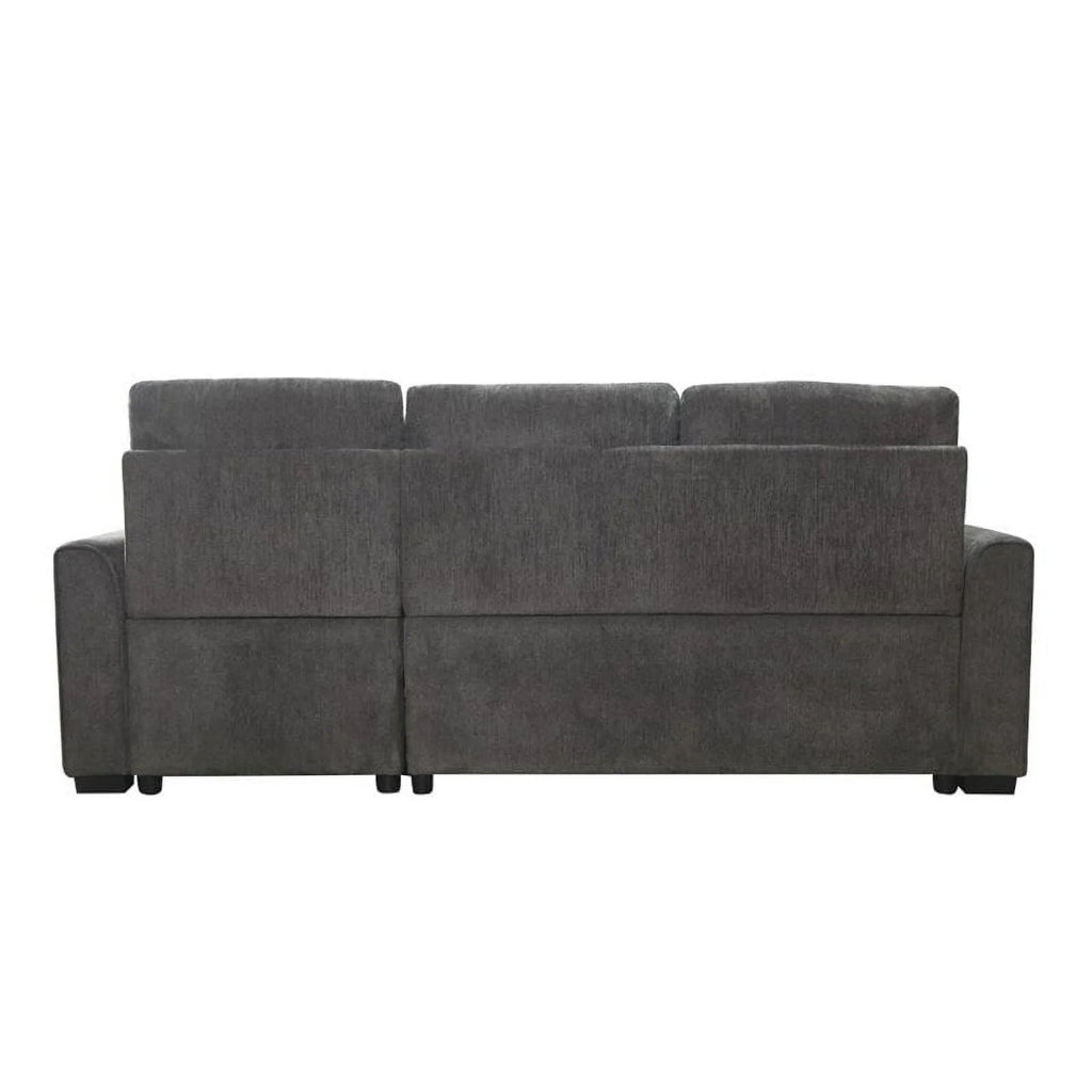 Dark Gray Chenille Reversible Sectional Z710029