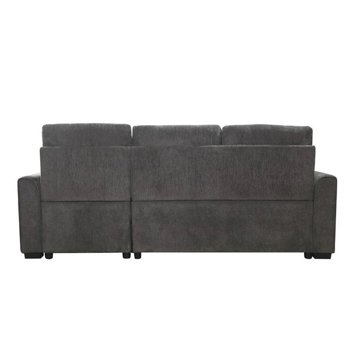 Dark Gray Chenille Reversible Sectional Z710029