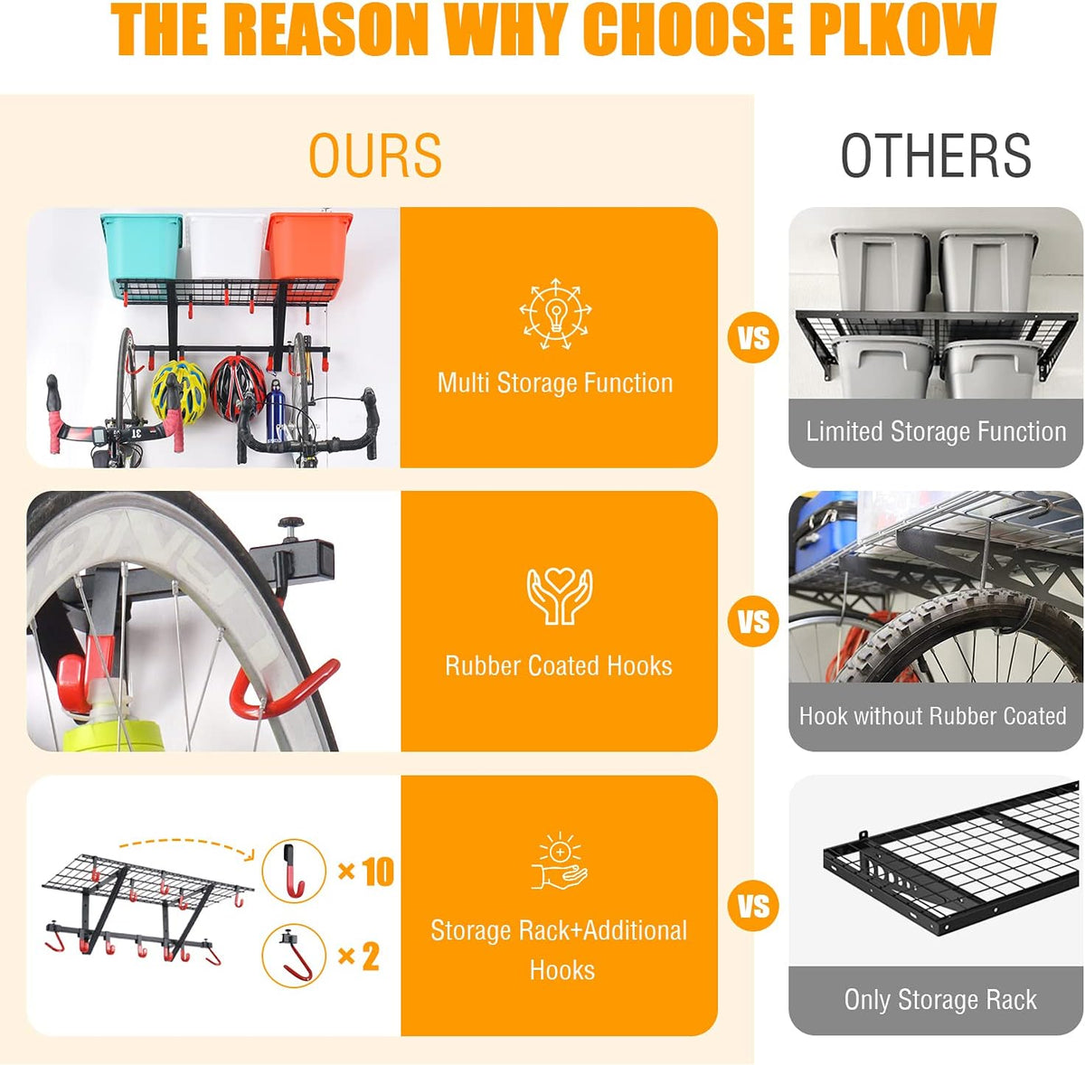 Wall Shelving 2-Pack with Bike Hooks M186