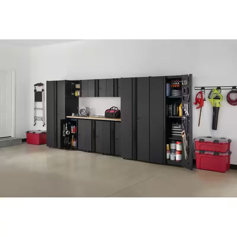 10-Piece Welded Steel Garage Storage System in Black N8820