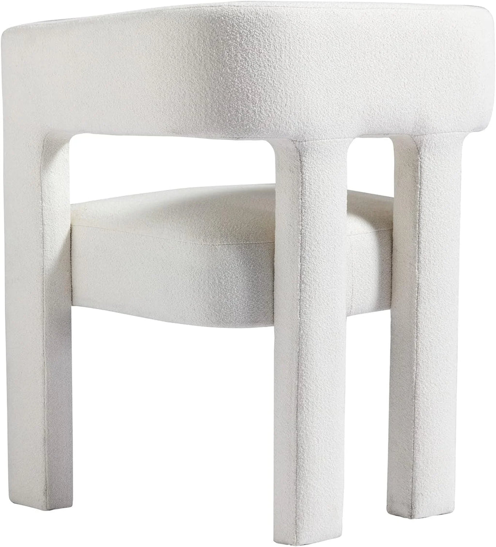 Beige Upholstered Accent Chair with Solid Wood Frame W4633
