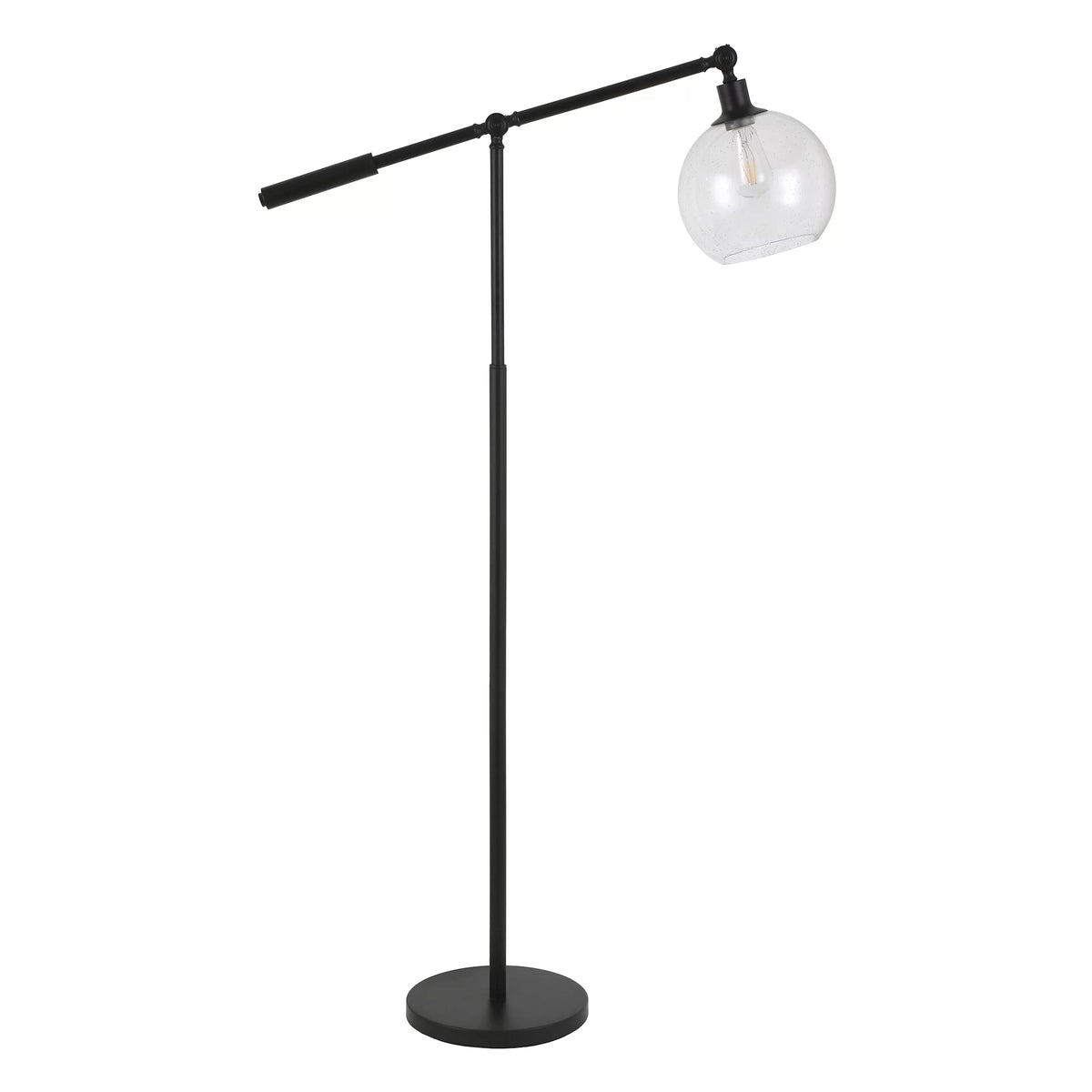 Industrial Metal Floor Lamp with Globe Shade I569