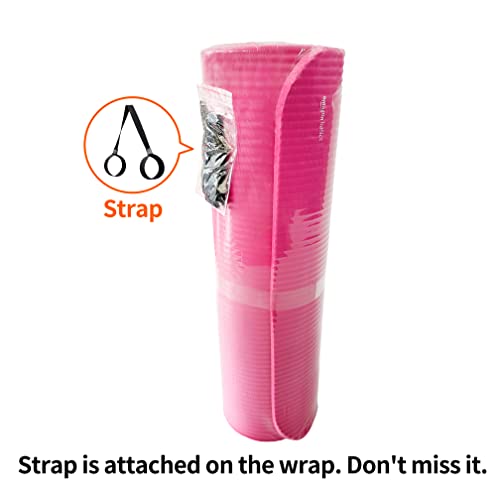 1/2 Inch Extra Thick Exercise Yoga Mat with Carrying Strap H8889