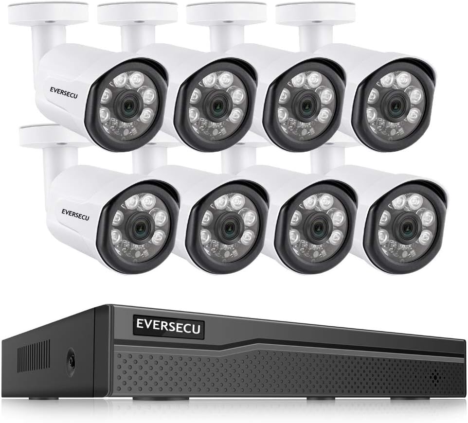 3MP HD POE NVR Security Camera System with 4 Weatherproof Bullet IP Cameras R2145