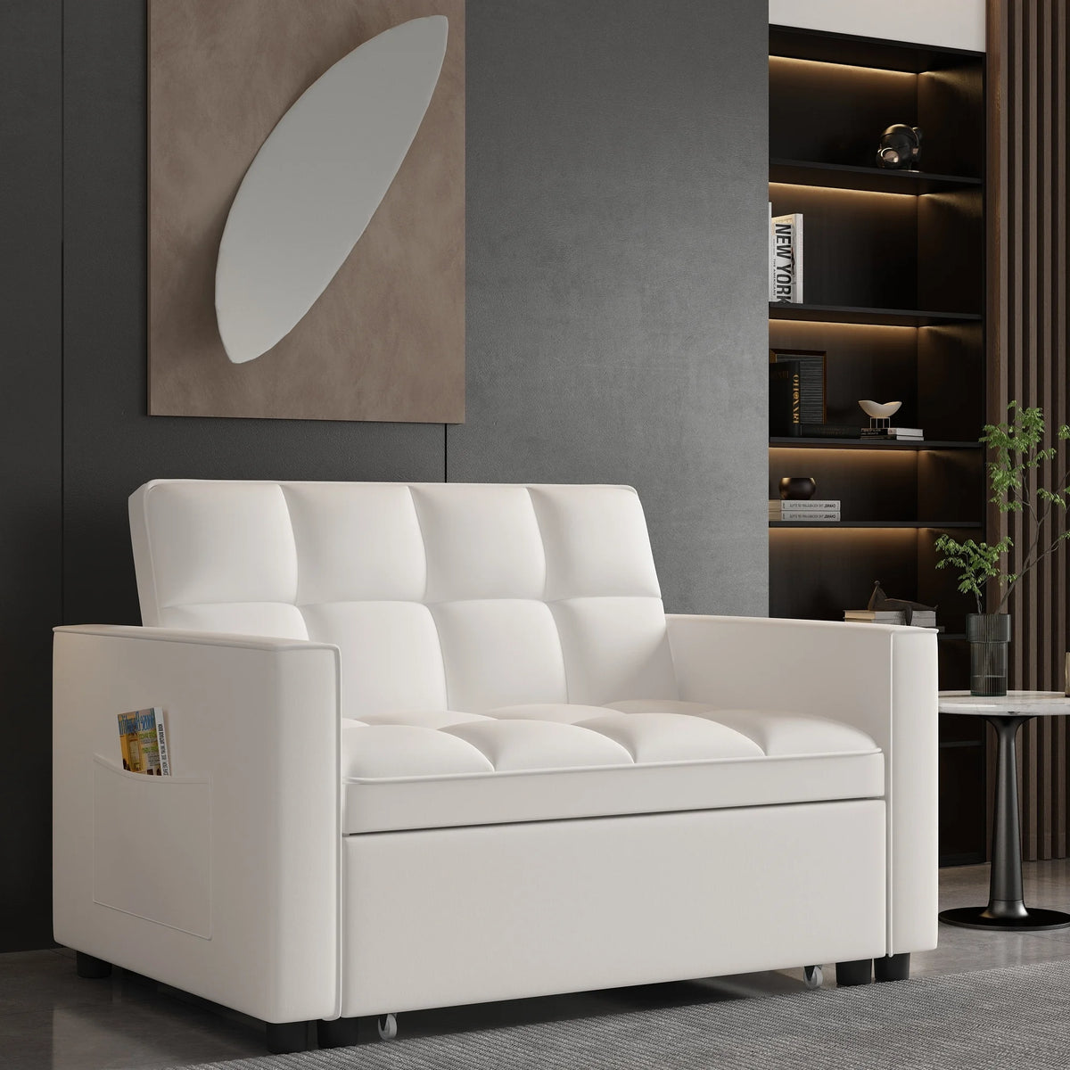Off White Sleeper Sofa Couch Bed D648840
