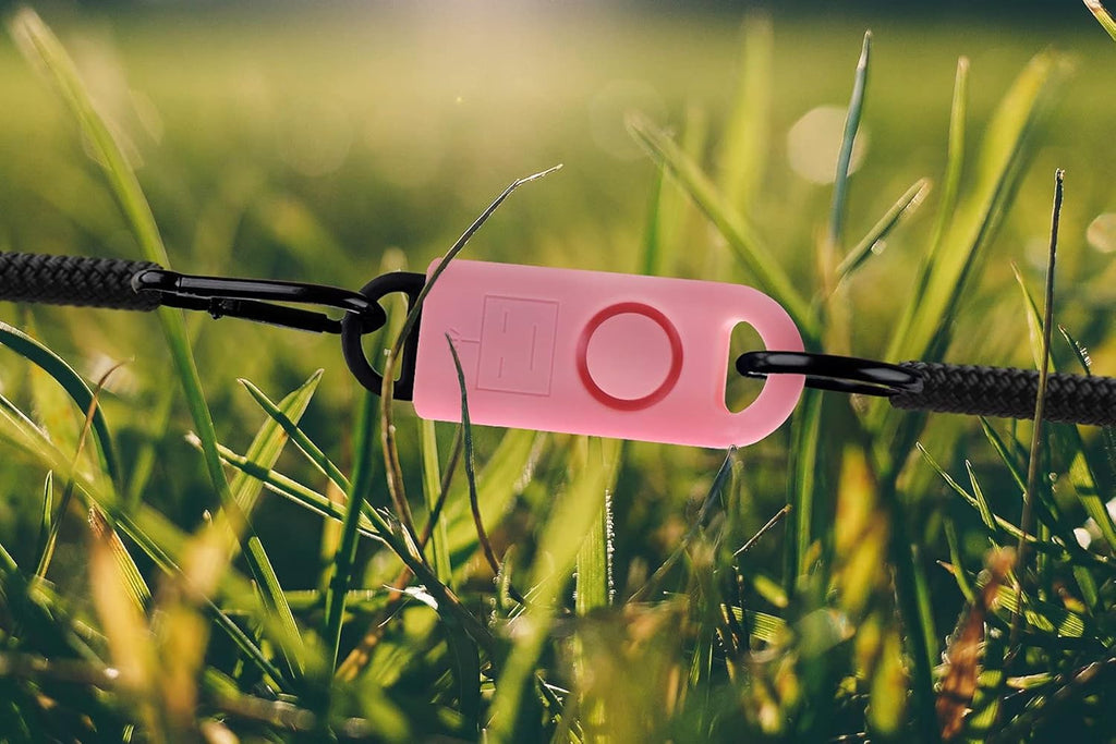 Emergency Alarm with Tripwire Hook, Battery Included, Carabiner Included, Family Pack (5), Pink E861