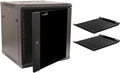 12U Wall Mount Server Cabinet Rack Enclosure with Glass Door Lock K627928