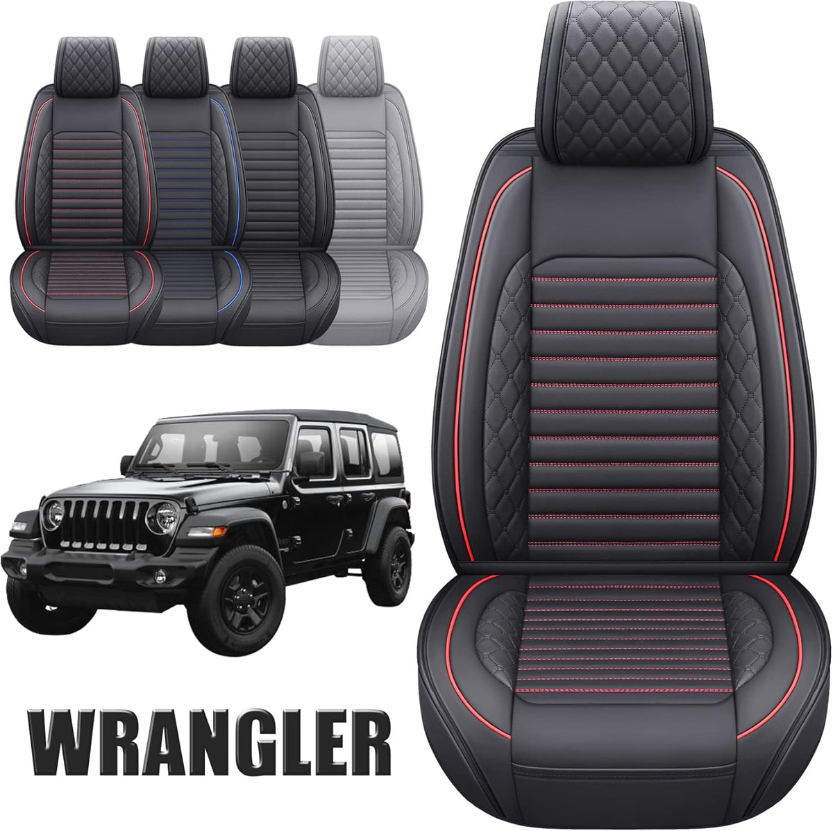 Waterproof Leather Front Car Seat Covers (2 PCS, Black) T319
