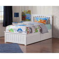 White Twin Bed Footboard with Drawer X7492