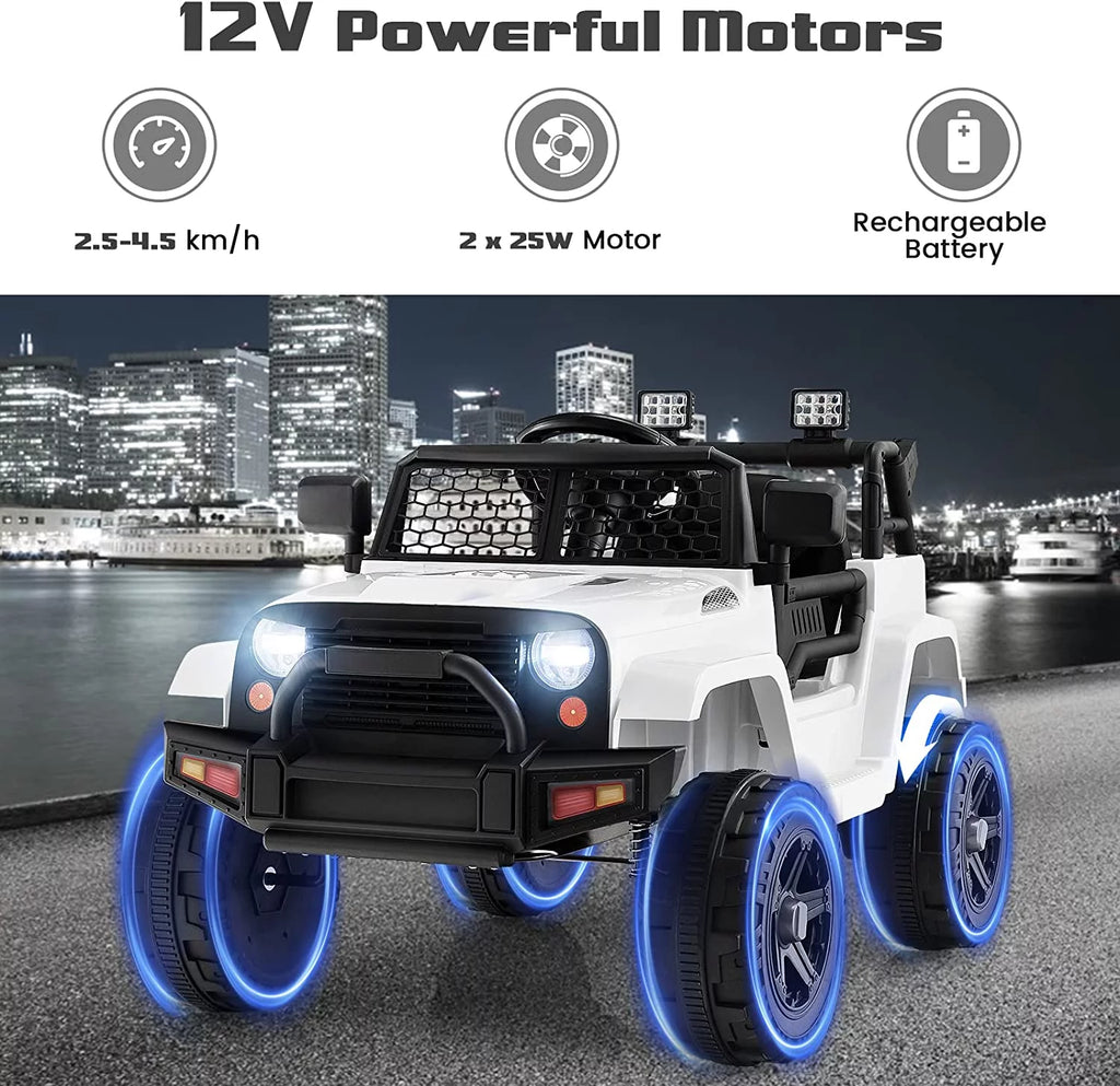 12V Electric Ride On Truck with Remote Control, White I76621