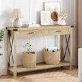 43" Console Table with Rattan Drawers N2943