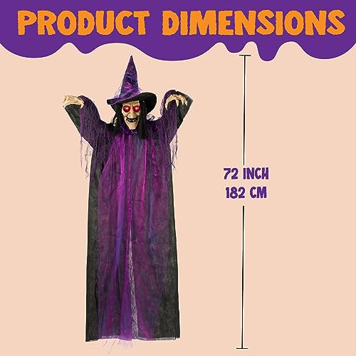 72” Hanging Witch Halloween Decoration S5368