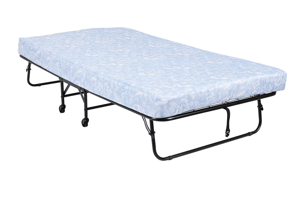 Folding Rollaway Guest Bed with 5 Inch Mattress, Twin Y53672